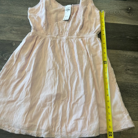 Abercrombie & Fitch size Large Pink Sleeveless Dress Button Front - Picture 7 of 10